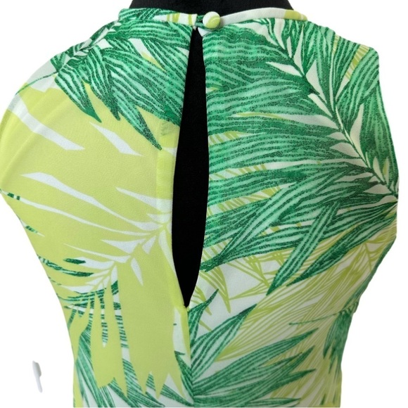 Calvin Klein Leaf sleeveless green Dress size 2 - Picture 2 of 6